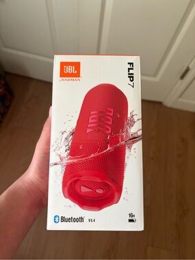 JBL Flip 7 Portable Bluetooth Speaker - Red